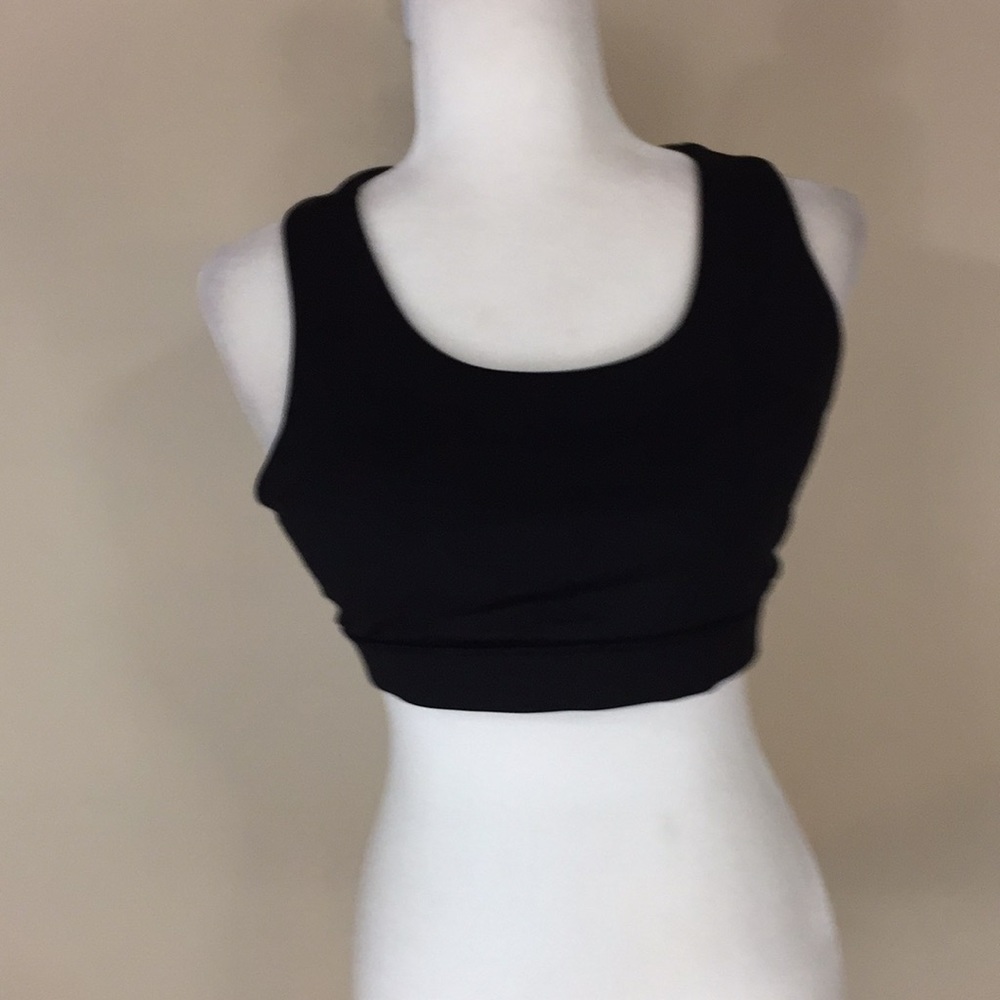 ASICS Black Sports Bra Crossover Back Size Large